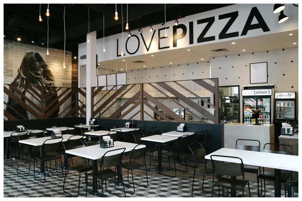 LOVEPIZZA restaurant interior Edmonton Alberta