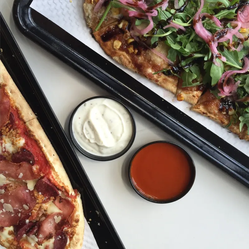 Pizza being prepared at LOVEPIZZA